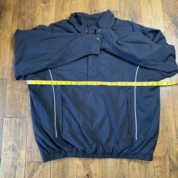 Dryjoys By Footjoy Quarter Zip Golf Pullover Windbreaker Jacket Black Size Large - Picture 4 of 7